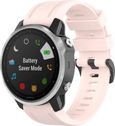 Siliconen Smartwatch bandje - Geschikt voor  Garmin Fenix 5s / 6s siliconen bandje - lichtroze - Horlogeband / Polsband / Armband
