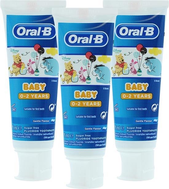Oral B Baby - Winnie de Poeh Tandpasta - 3 x 75ml Voordeelverpakking
