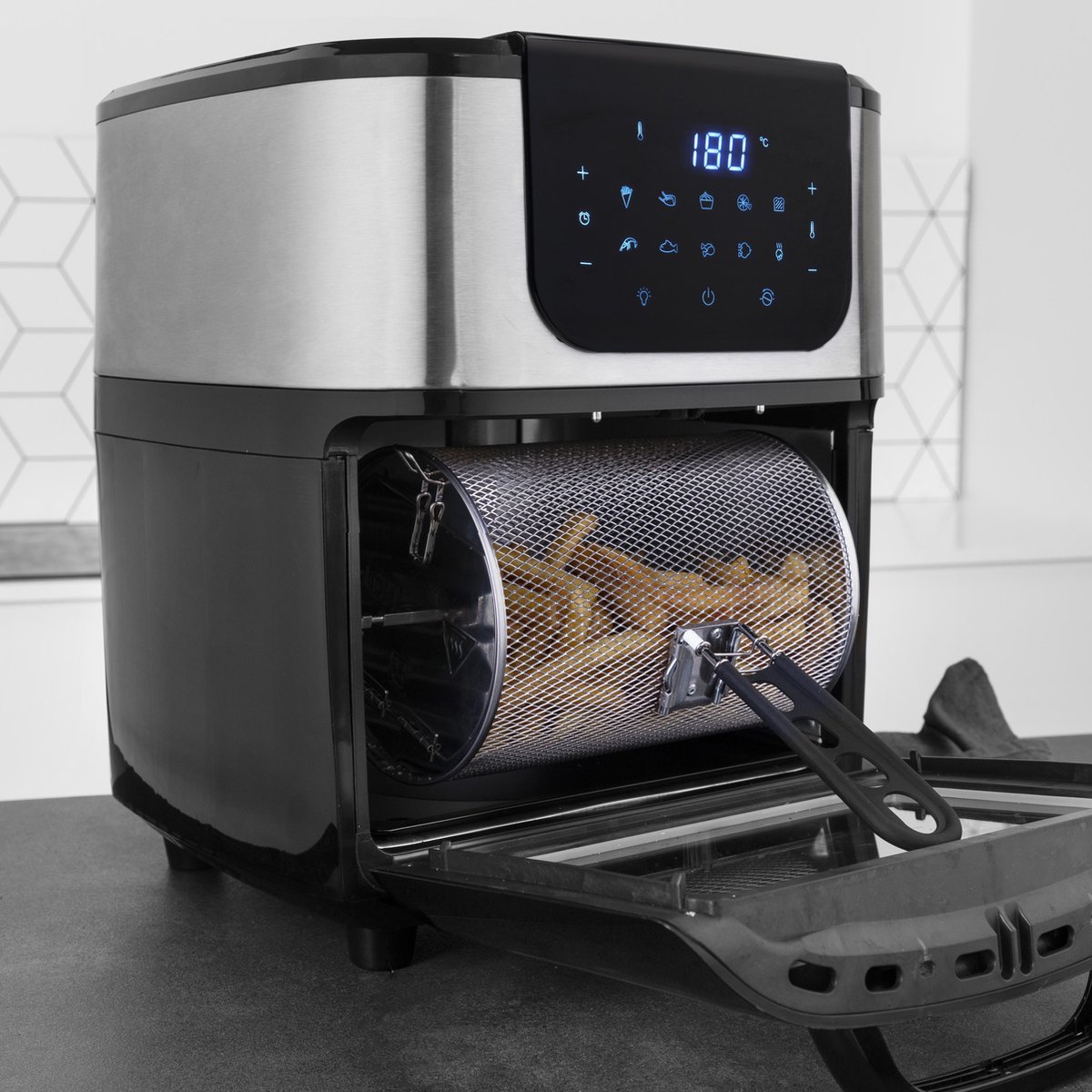 Princess 182075 Aerofryer Oven DeLuxe - Heteluchtfriteuse - Inhoud 11 liter  | bol.com