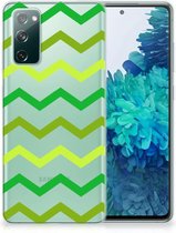 Telefoonhoesje Samsung Galaxy S20 FE TPU Siliconen Hoesje met Foto Zigzag Groen
