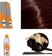 XP100 haarverf pakket kleur 6.4  Donkerblond & Koper (1x 100ML) met 9% waterstof ( 1x 250ML) incl verfbakje, kwast, maatbeker, puntkam en handschoenen