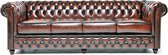 Chesterfield Bank Original Leer | 4-zits | Antiek Bruin | 12 jaar garantie
