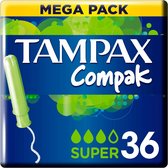 Tampax Compak Super Tampons - Met Inbrenghuls - 36 stuks