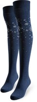 Good Mood Over Knee Kousen - Sneeuwvlokjes - Maat L/XL