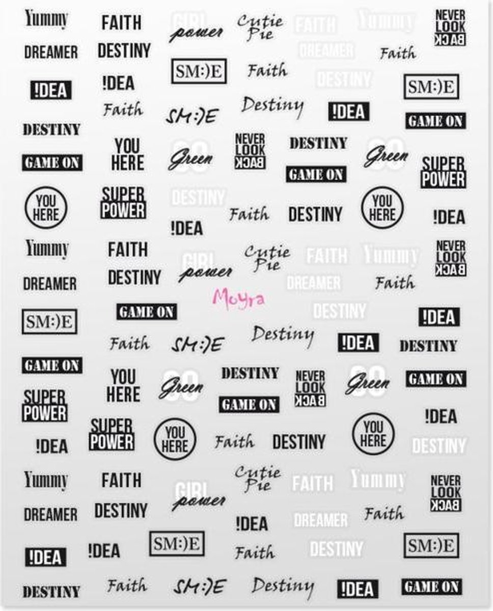 Goedkoopste Moyra Nailart Nagel Sticker Matrica No.09