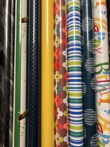 Cadeaupapier 8 rolletjes 200x70cm Diversen- Breedte 70 cm - 2m lang
