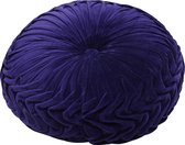 Mycha Ibiza - Velvet - fluweel - rond - sierkussen - 45cm - Donkerblauw