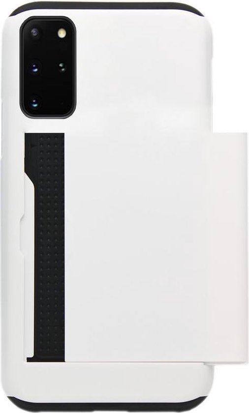Étui rigide de couverture arrière en plastique ADEL pour Samsung Galaxy S20 - Porte - cartes Wit