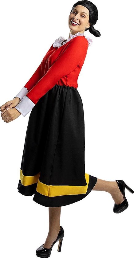 FUNIDELIA Olijfje Kostuum - Popeye voor vrouwen - Maat: L - Rood