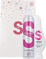 Tigi S.factor Vivacious Chandeliers Set, Antistatic Lotion 200ml + Fixative For Volume 371ml