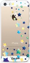 Casetastic Apple iPhone 5 / iPhone 5S / iPhone SE Hoesje - Softcover Hoesje met Design - Funky Stars Print