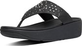 FitFlop™ Myla Floral Stud Toe-Thongs PU All Black - Maat 41