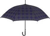 Perletti Paraplu Golf Schotse Ruit 114 Cm Automatisch Heren Blauw