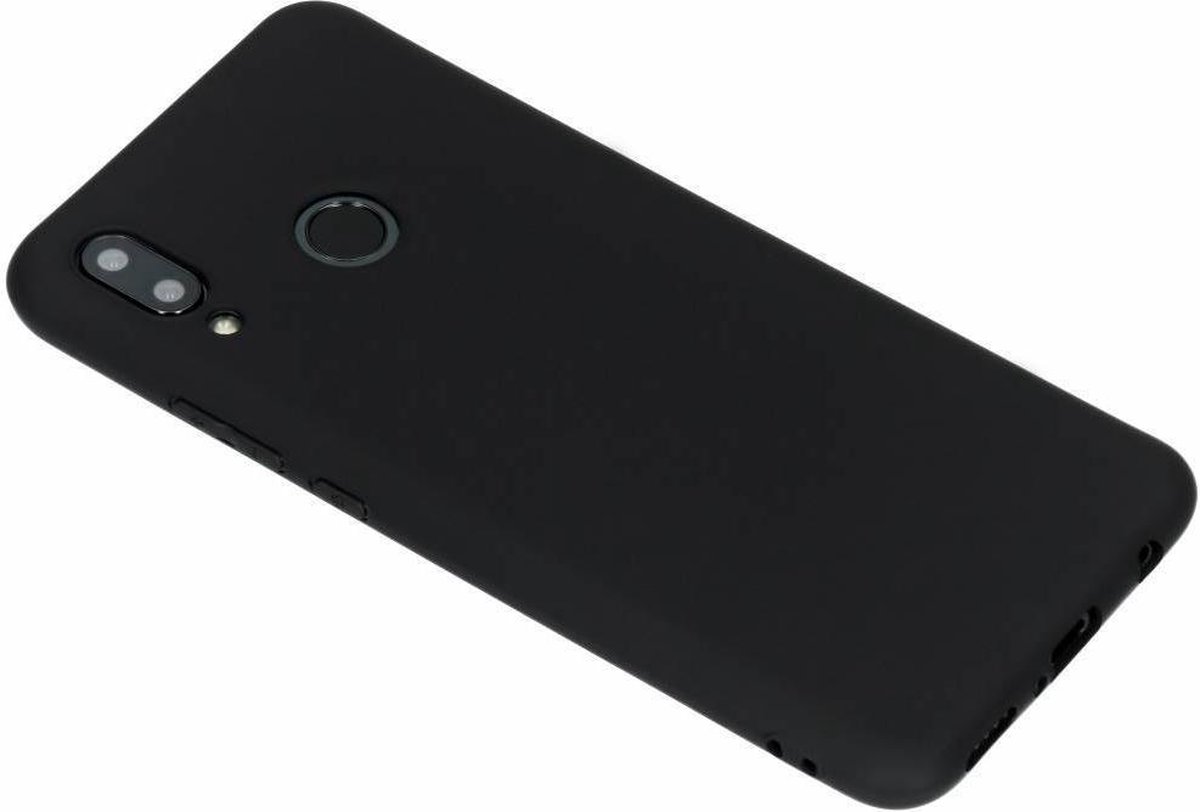 Huawei P Smart+ (Plus) Zwart TPU Silicone Hoesje