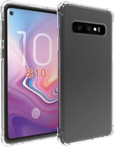 Ntech Hoesje Geschikt Voor Samsung Galaxy S10 Transparant Anti Burst Hoesje TPU Case