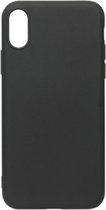 ADEL Siliconen Back Cover Softcase Hoesje Geschikt voor iPhone XS/X - Zwart