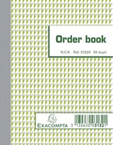 10x Orderbook gelijnd 13,5x10,5cm 50 blad doorschrijfpapier dupli
