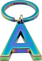 Luxe sleutelhanger - Letter A - rainbow gloss - oil slick - Lund London