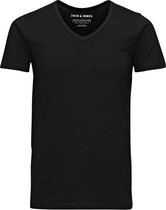 Jack & Jones T-shirt Basic V-neck Tee S/s Noos 12059219 Black Mannen Maat - M