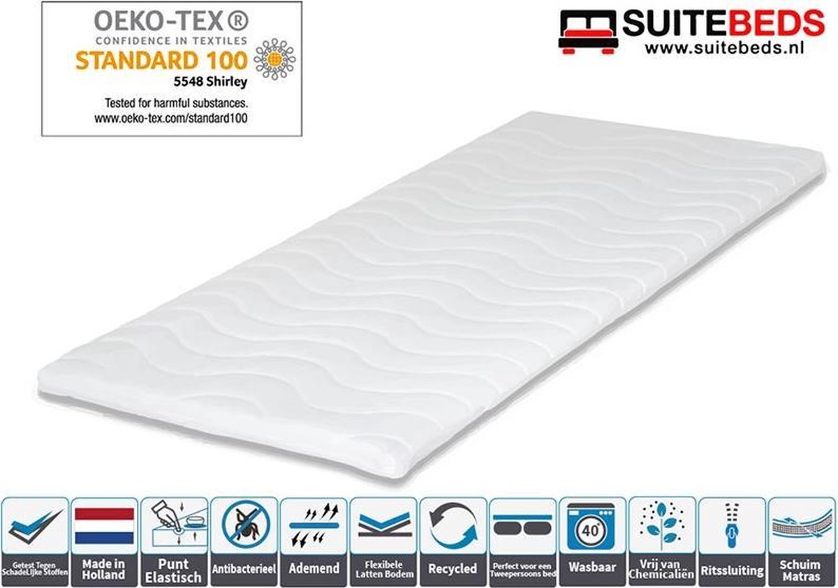 Topdekmatras - Topper Koudschuim - HR- 7CM - 80x200cm