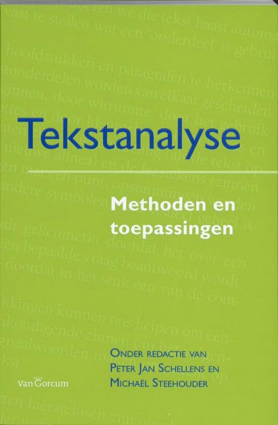 Cover van het boek 'Tekstanalyse' van P.J. Schellens
