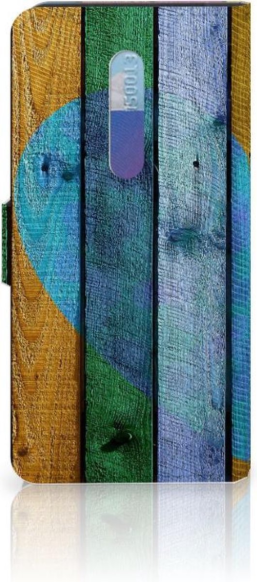 Xiaomi Redmi K20 Pro Book Style Case Wood Heart - Cadeau voor je Vriend