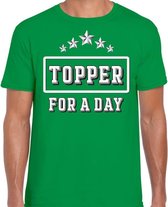 Topper for a day concert t-shirt voor de Toppers groen heren - feest shirts S