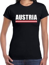 Austria / Oostenrijk supporter t-shirt zwart voor dames L