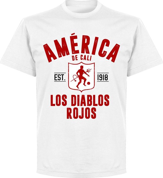 America de Cali Established T-Shirt - Wit - XL