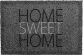 Ikado  Deurmat grijs Home sweet home  50 x 80 cm