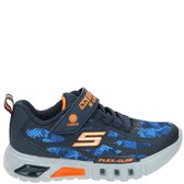 Skechers Flex-Glow - Rondler Jongens Sneakers - Navy/Orange - Maat 32