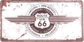 Amerikaans nummerbord - Route 66 wit