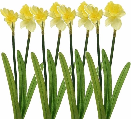 Set de 8 Narcisse jaune / fleur artificielle de jonquille 50 cm - Bouquets  de fleurs... | bol.com