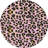 Vloerkleed vinyl rond | Pink P | 150 cm Rond