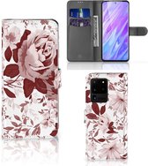 Hoesje Geschikt voor Samsung Galaxy S20 Ultra Watercolor Flowers