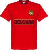 België Team T-Shirt - Rood - Kinderen - 128