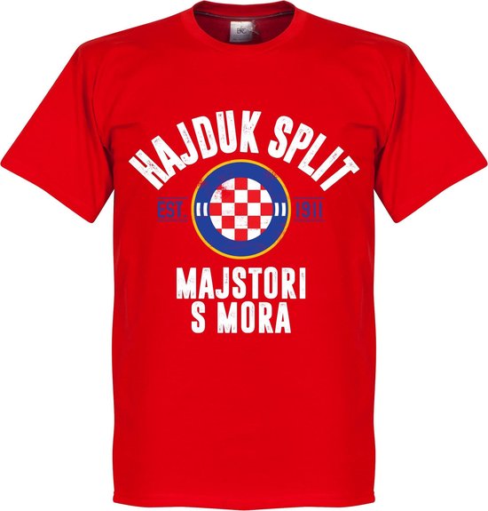 Hajduk Split Established T-Shirt - Rood - 3XL
