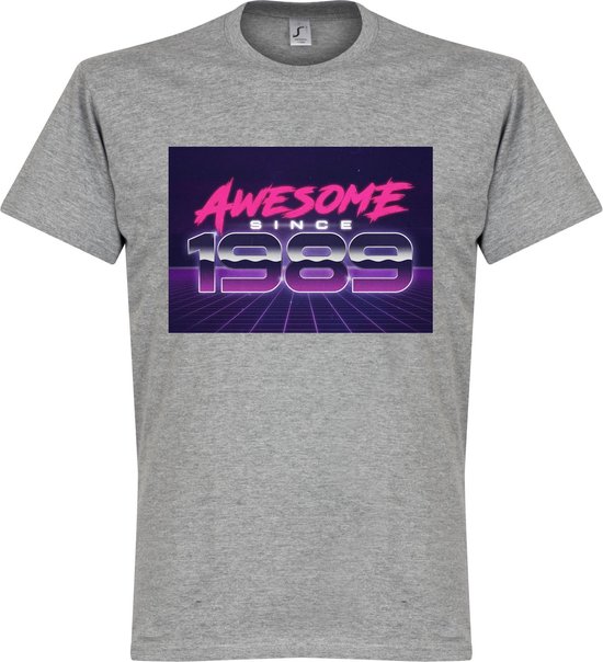 Awesome Since 1989 T-Shirt - Grijs - 3XL