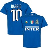 Inter Milan Baggio 10 Team T-Shirt - Blauw - XXXXL