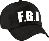 Zwarte F.B.I politie agent verkleed pet / baseball cap voor jongens en meisjes - verkleedhoofddeksel
