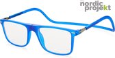 Nordic projekt NPME Magneet leesbril +2.00 Blauw