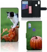 Xiaomi Mi Mix 2s Telefoonhoesje met Pasjes Kitten