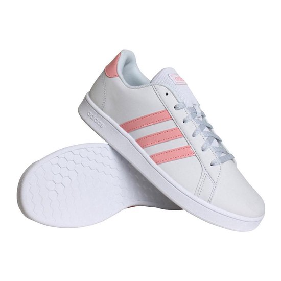 adidas Grand Court sneakers meisjes wit/flamingo | bol.com
