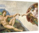 Schepping van Adam, Michelangelo Buonarroti - Foto op Plexiglas - 90 x 60 cm