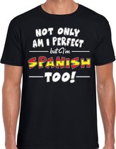 Not only perfect Spanish / Spanje t-shirt zwart voor heren S