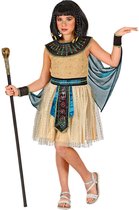 Widmann - Egypte Kostuum - Egyptische Koningin Van De Nijl Farao - Meisje - Blauw, Goud - Maat 128 - Carnavalskleding - Verkleedkleding