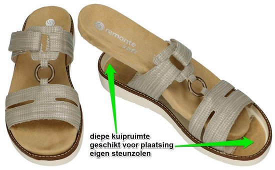 Remonte -Dames - beige - slipper - muiltje - maat | bol.com