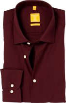 Redmond modern fit overhemd - bordeaux rood - Strijkvriendelijk - Boordmaat: 43/44