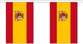 2x Buiten vlaggenlijn Spanje 3 meter - Spaanse vlag - Supporter feestartikelen - Landen decoratie en versieringen