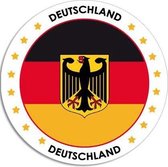 20x Duitsland sticker rond 14,8 cm - Duitse vlag - Landen thema decoratie feestartikelen/versieringen
